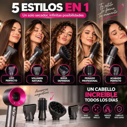 Secador Moldeador de Cabello Profesional 5 en 1