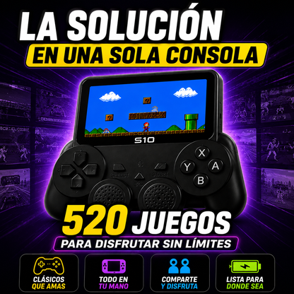 Consola Juegos Retro S10-520 Juegos+ ENVÍO GRATIS 🚚