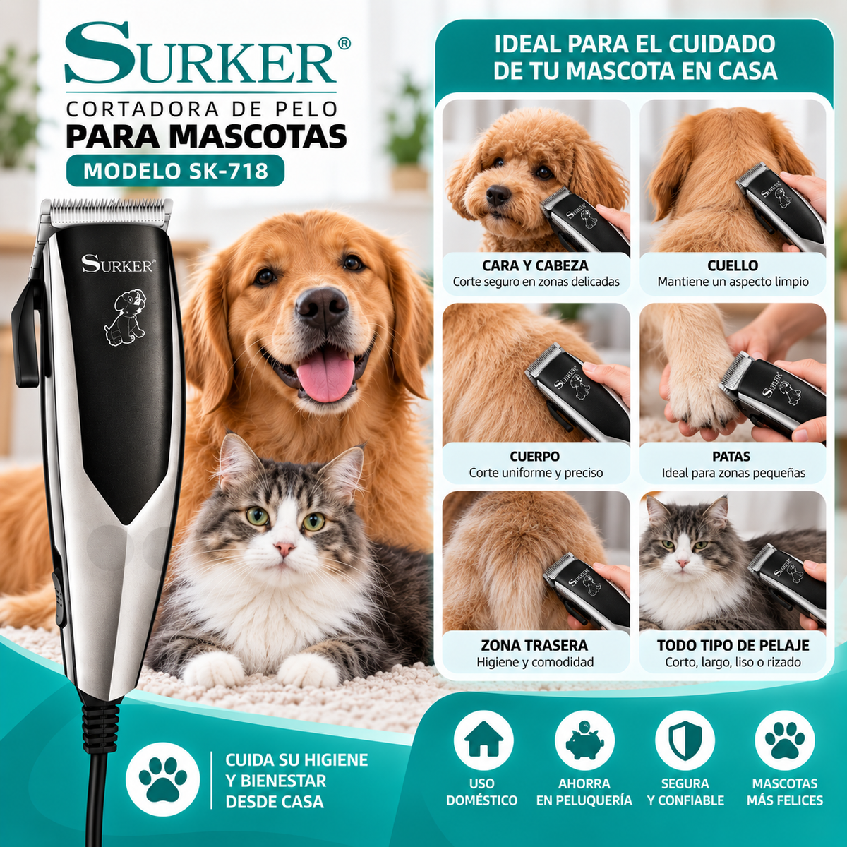 Cortadora De Pelo Para Mascotas
