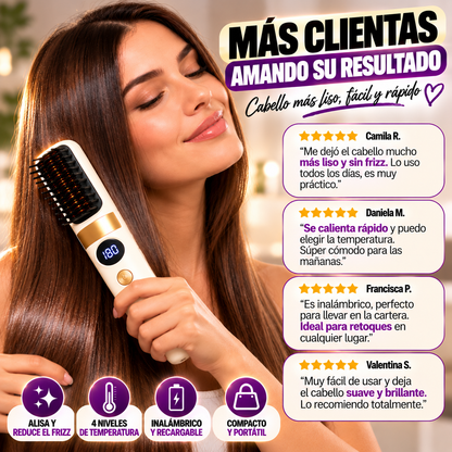 Cepillo Alisador Térmico inalámbrico