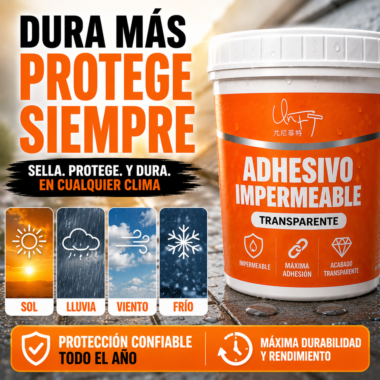 Sellador Transparente Impermeable -Sella, repara y protege cualquier superficie+ ENVÍO GRATIS 🚚