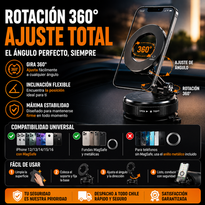 Soporte magnético celular Premium Rotativo multi propósito+ ENVÍO GRATIS 🚚