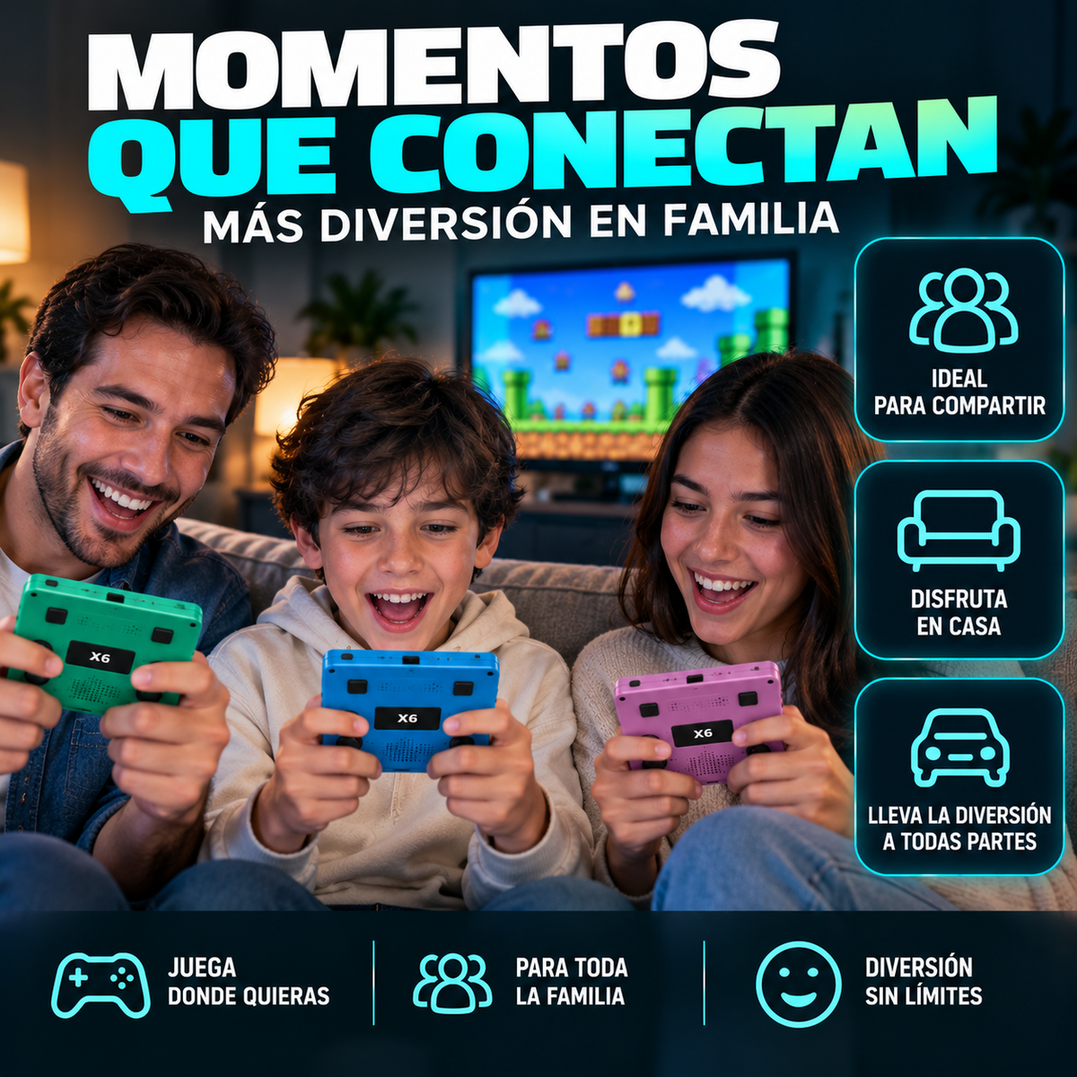 Consola Portátil Videojuegos RETRO X6+10.000 Juegos