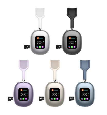 Akz Max600 Auriculares Inalámbricos Over-Ear con Pantalla Digital