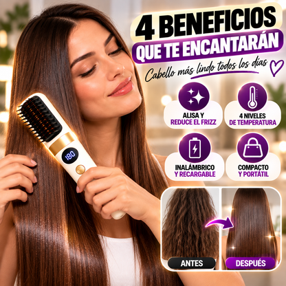 Cepillo Alisador Térmico inalámbrico