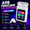 AUDIFONOS A98 POWER BANK PANTALLA TÁCTIL