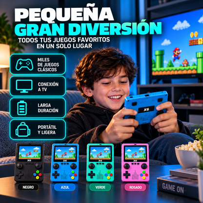 Consola Portátil Videojuegos RETRO X6+10.000 Juegos