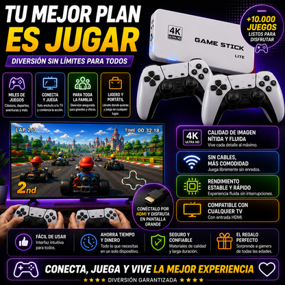 Consola Juegos RETRO GAME STICK PRO-20.000 JUEGOS+ ENVÍO GRATIS 🚚