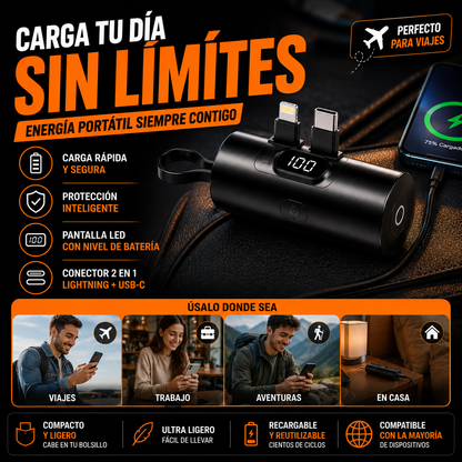 Cargador Portátil para celular tipo llavero+ ENVÍO GRATIS 🚚
