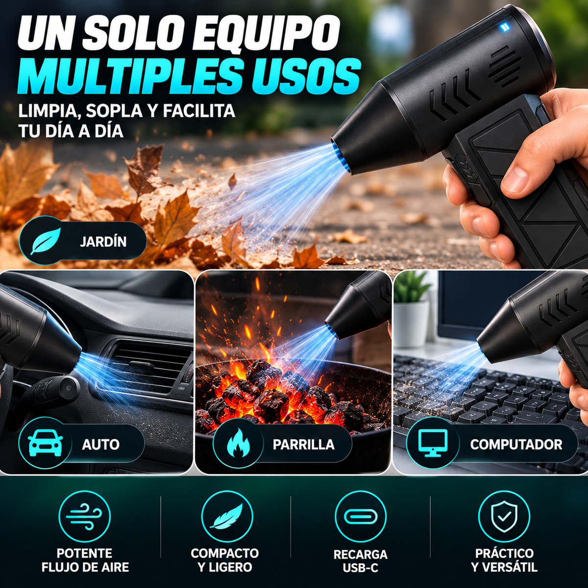 Mini Soplador Turbo Jet Multipropósito