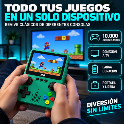 Consola Portátil Videojuegos RETRO X6+10.000 Juegos