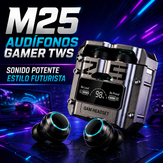 Audífonos Inalámbricos M25 TWS+ENVÍO GRATIS