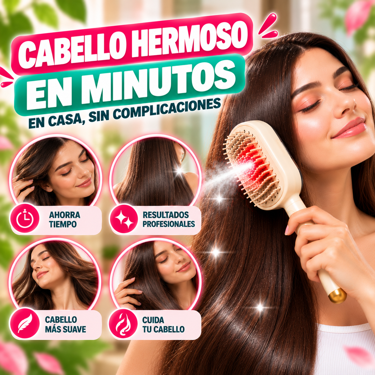 Cepillo Desenredador Capilar Vapor