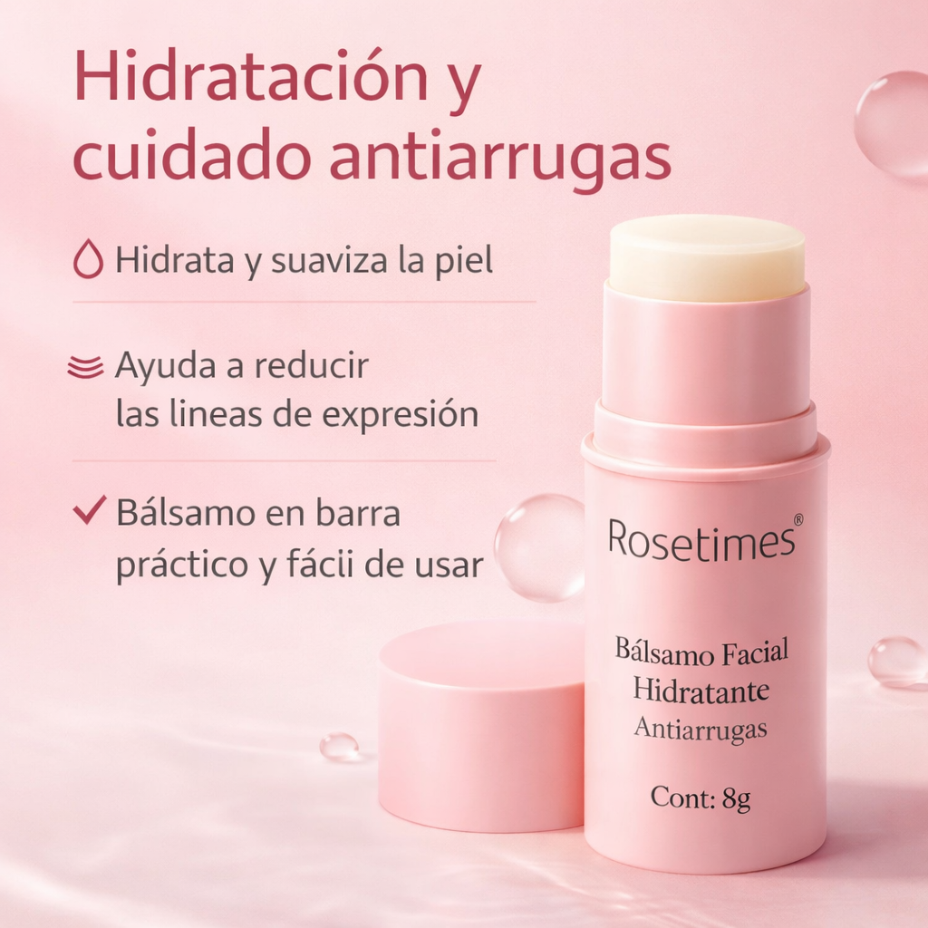 Bálsamo Facial Hidratante Antiarrugas Rosetimes®-Hidratación profunda, – TACH