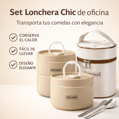 JUEGO SET LONCHERA CHIC