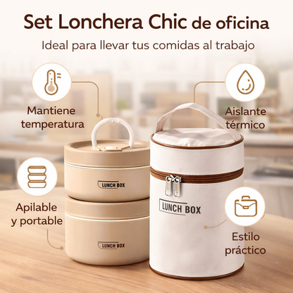 JUEGO SET LONCHERA CHIC