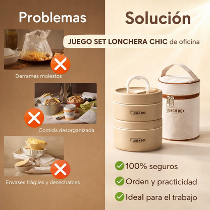 JUEGO SET LONCHERA CHIC