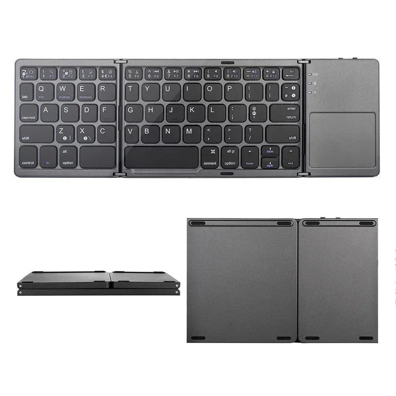 TECLADO BLUETOOTH PLEGABLE METÁLICO