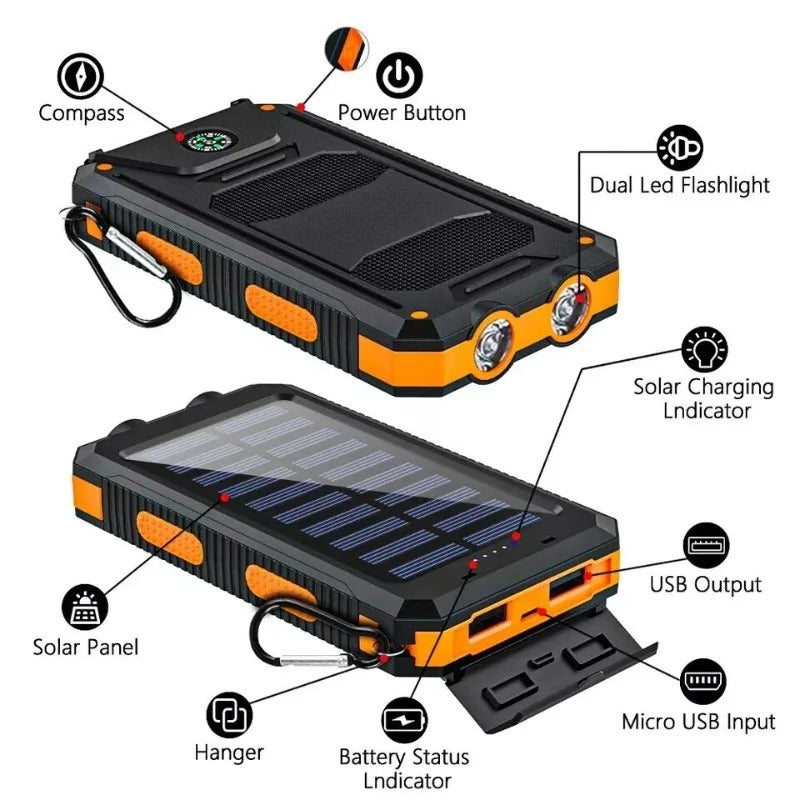 POWER BANK CON CARGA SOLAR