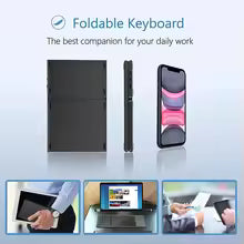 TECLADO BLUETOOTH PLEGABLE METÁLICO
