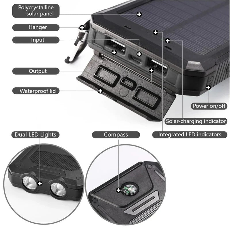 POWER BANK CON CARGA SOLAR