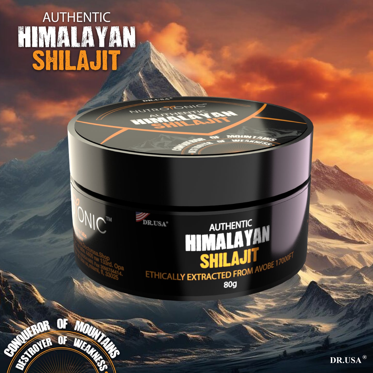SHILAJIT DEL HIMALAYA NUTROTONIC® Orgánica Secada al Sol