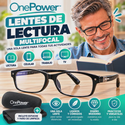 ¡ONEPOWER™: Lentes de lectura con enfoque flexible!