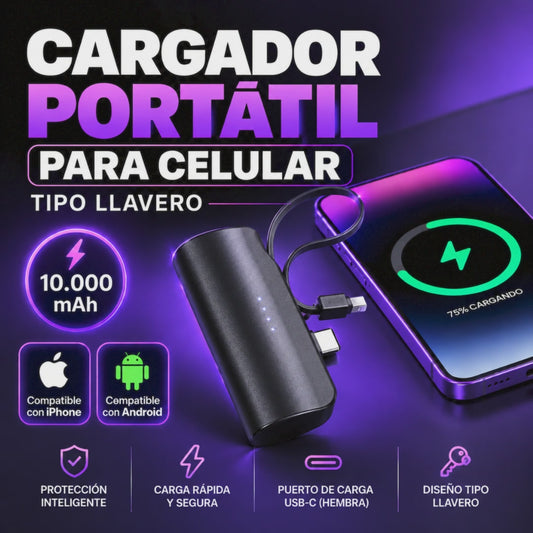 Cargador Portátil para celular tipo llavero