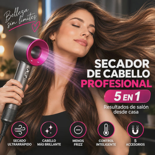 Secador Moldeador de Cabello Profesional 5 en 1