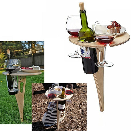 Mesa de vino plegable portátil para exteriores