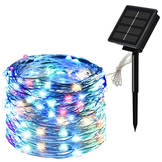 Guirnalda de luces LED solares para exteriores