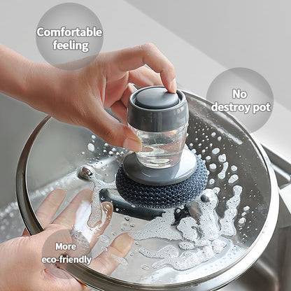 Dispensador automático de jabón para cocina, cepillo de palma para lavar platos